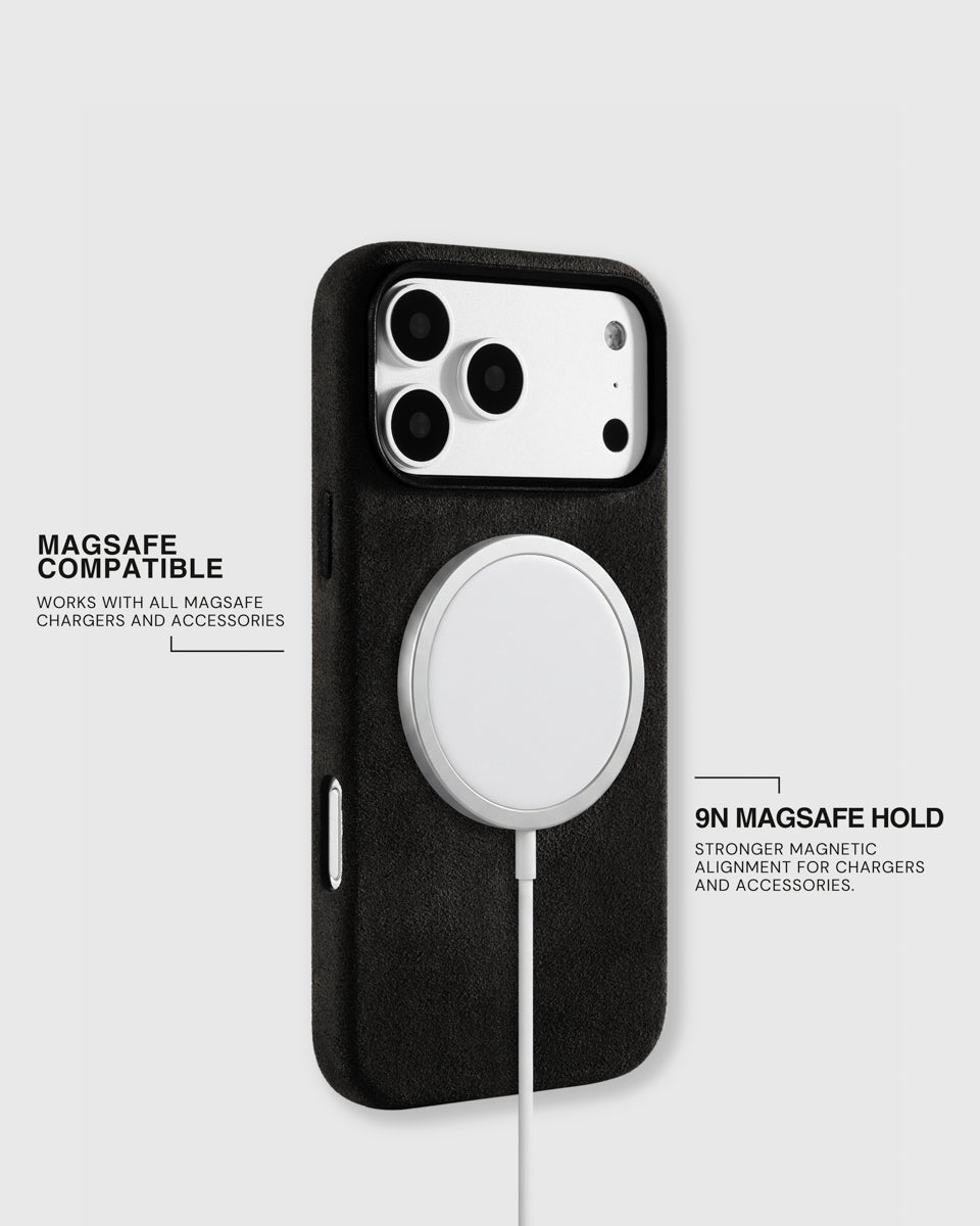 ALCANTARA PHONE CASE — BLACK