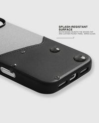 WALLET PHONE CASE — GREY BLACK