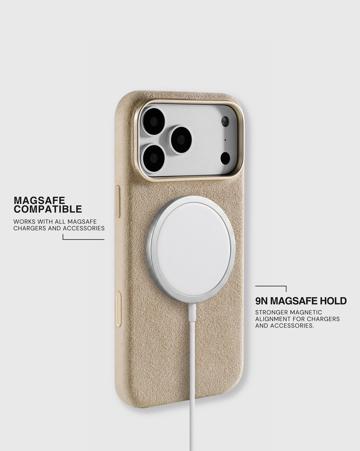 ALCANTARA PHONE CASE — SAND