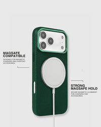 TEXTURED LEATHER CASE — GREEN