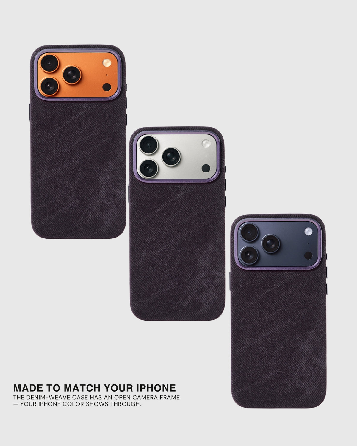 DENIM PHONE CASE — PURPLE