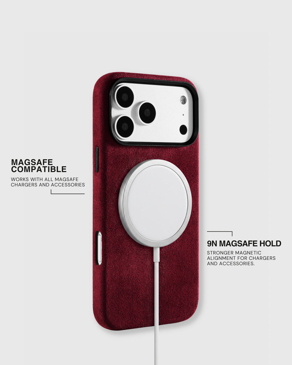 ALCANTARA PHONE CASE — BORDEAUX