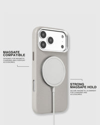 TEXTURED LEATHER CASE — GRAY