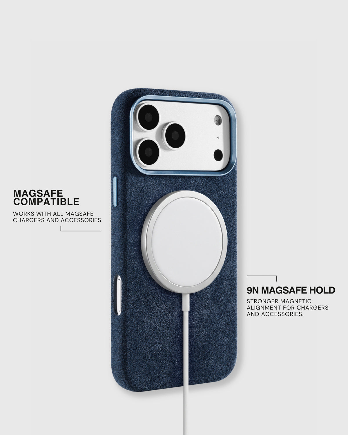 ALCANTARA PHONE CASE — COBALT