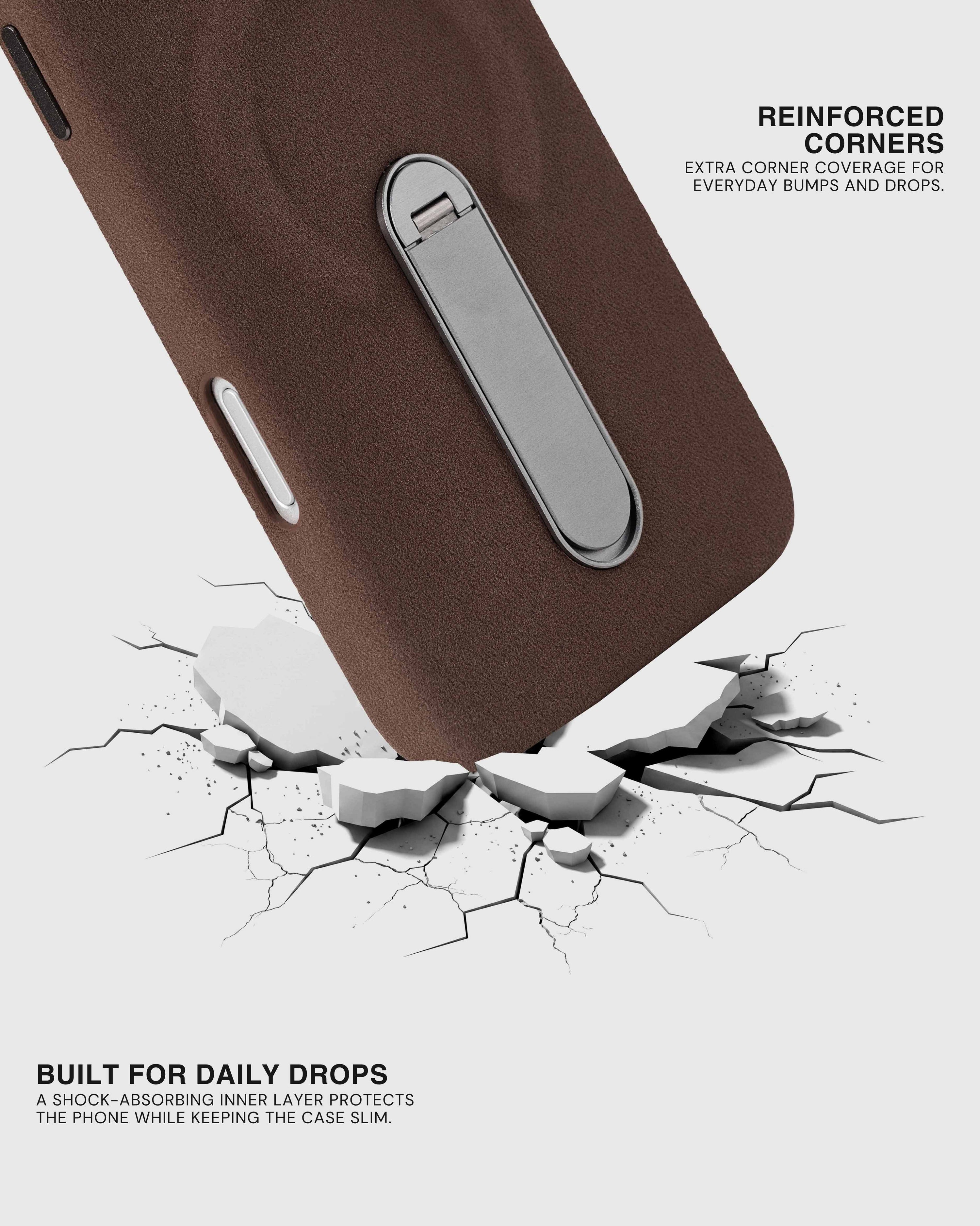 STAND PHONE CASE — BROWN