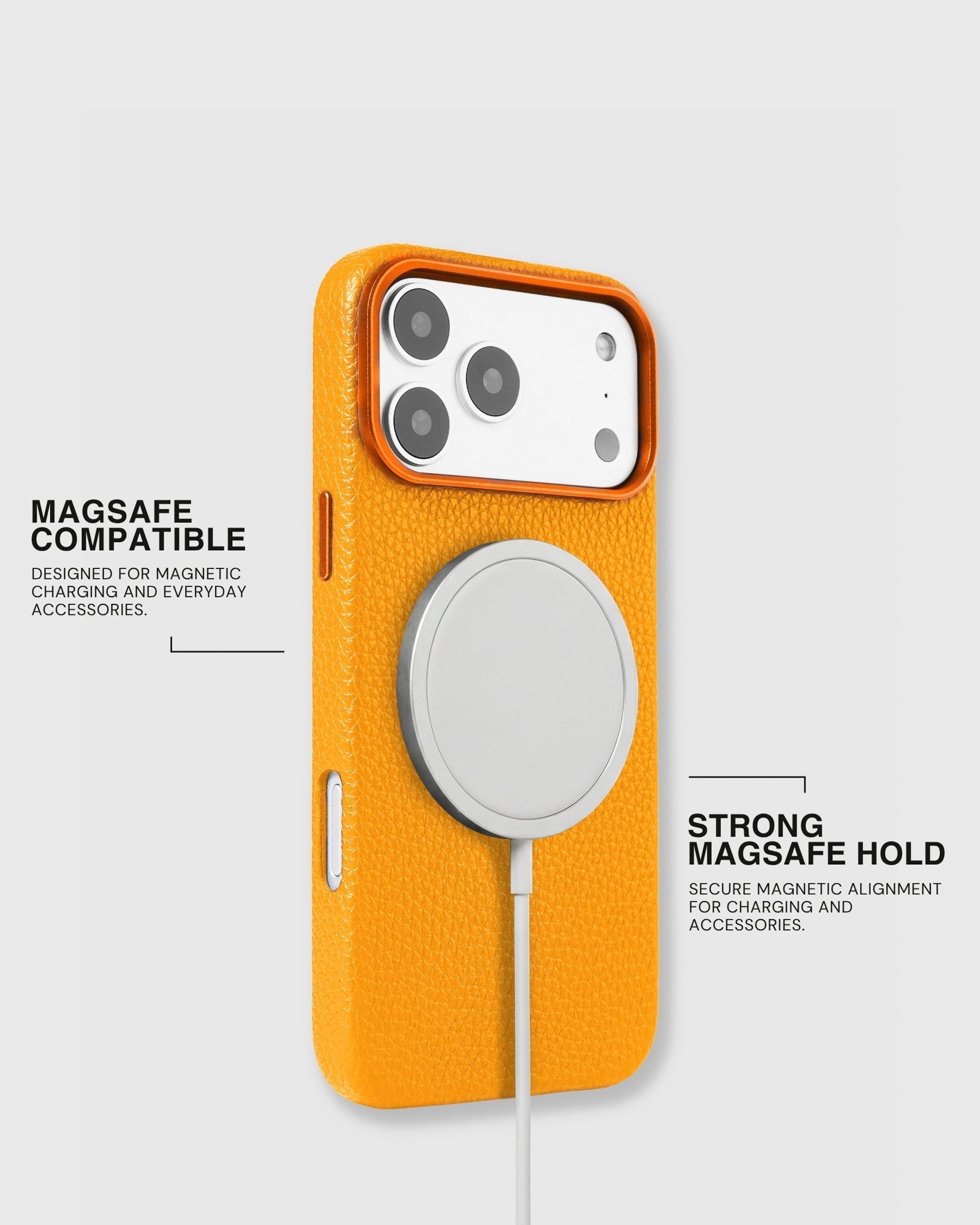TEXTURED LEATHER CASE — YELLOW