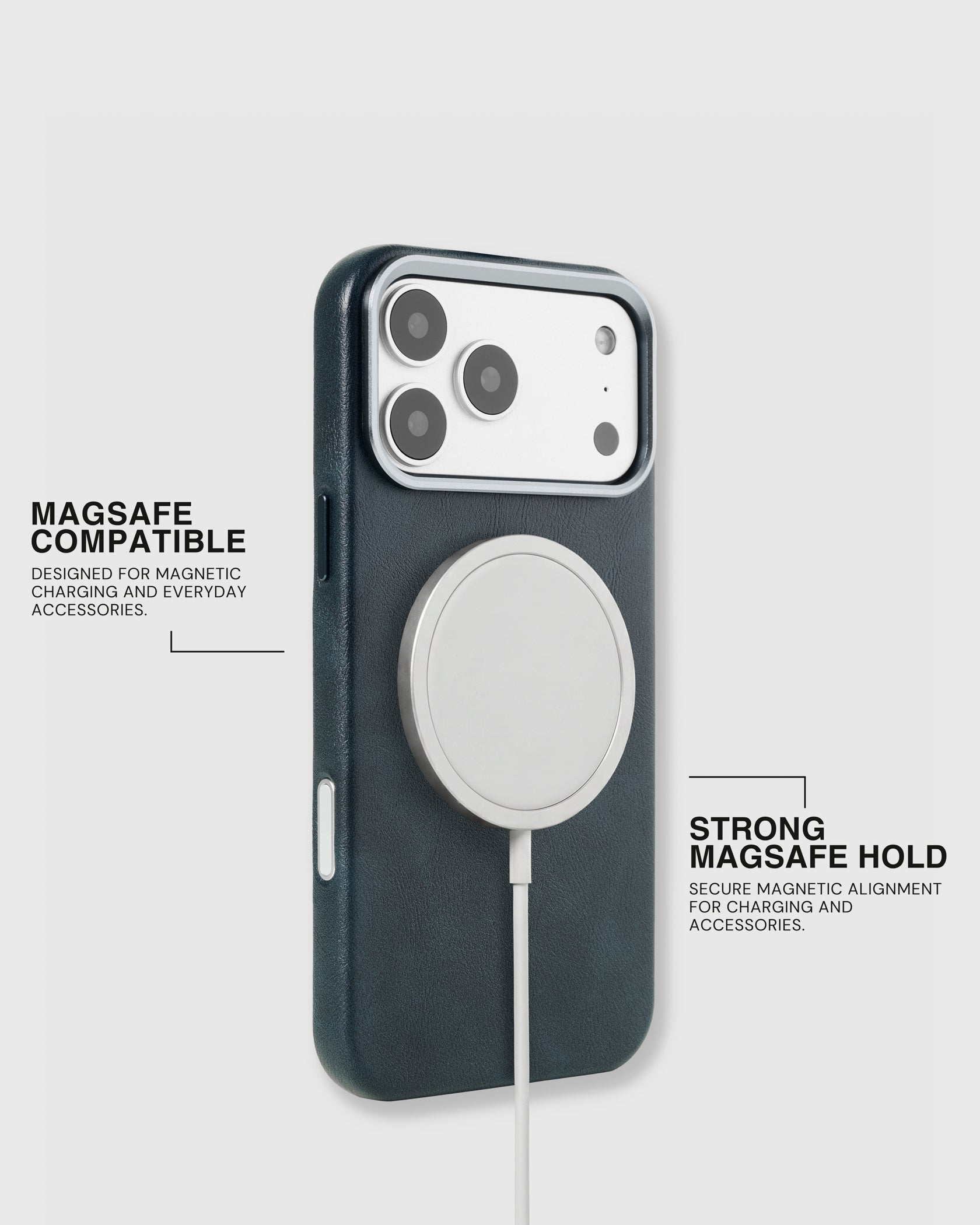 VINTAGE LEATHER NA CASE NG TELEPONO — BLUE