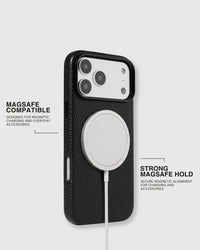 TEXTURED LEATHER CASE — BLACK