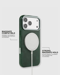 VINTAGE LEATHER PHONE CASE — GREEN