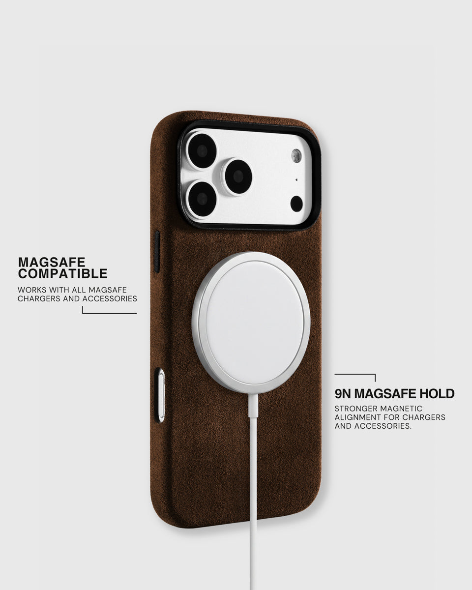 ALCANTARA PHONE CASE — ESPRESSO