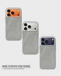 DENIM PHONE CASE — GREY