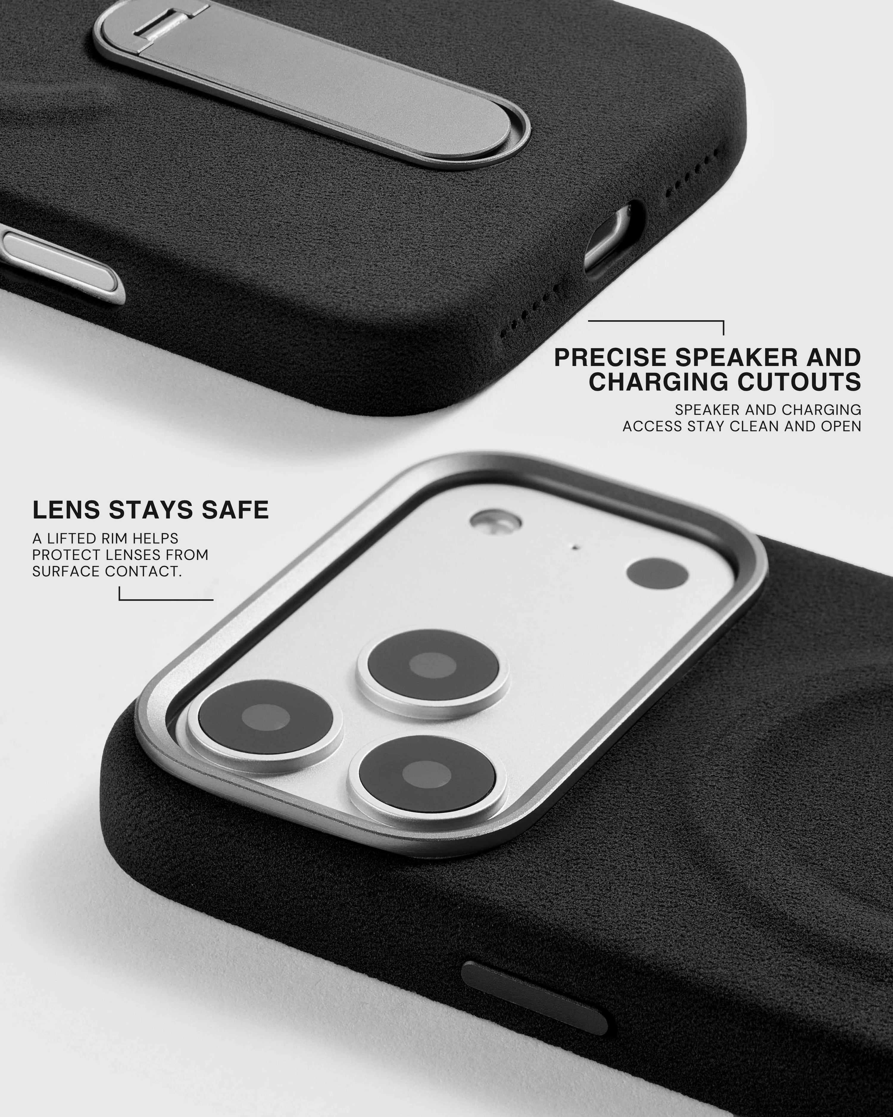 STAND PHONE CASE — BLACK