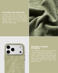 DENIM PHONE CASE — OLIVE