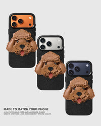 POODLE CHARM CASE — CREAM