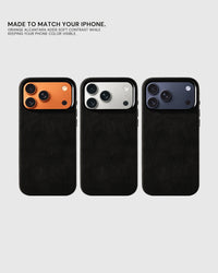 ALCANTARA PHONE CASE — BLACK