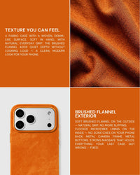 DENIM PHONE CASE — ORANGE