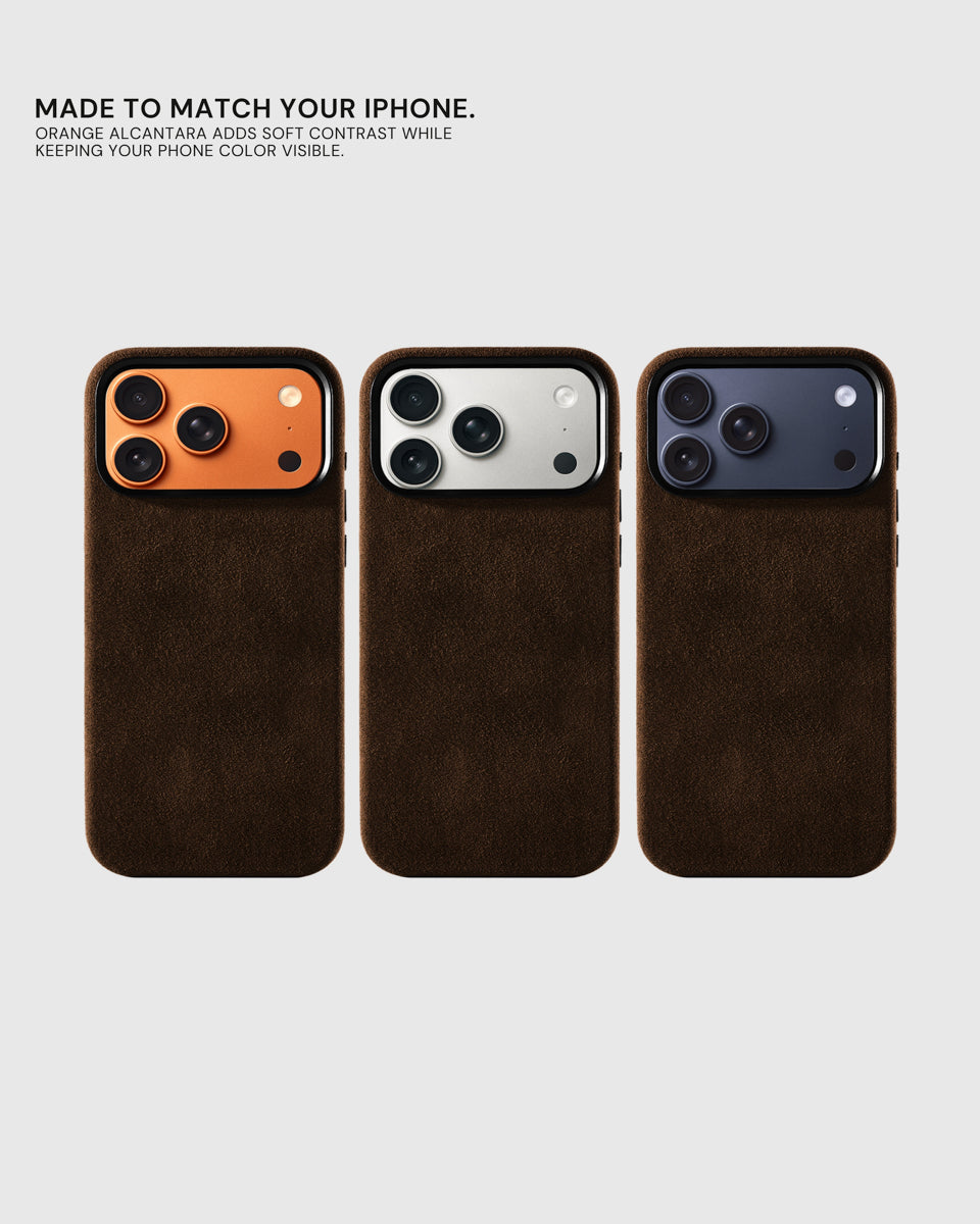 ALCANTARA PHONE CASE — ESPRESSO