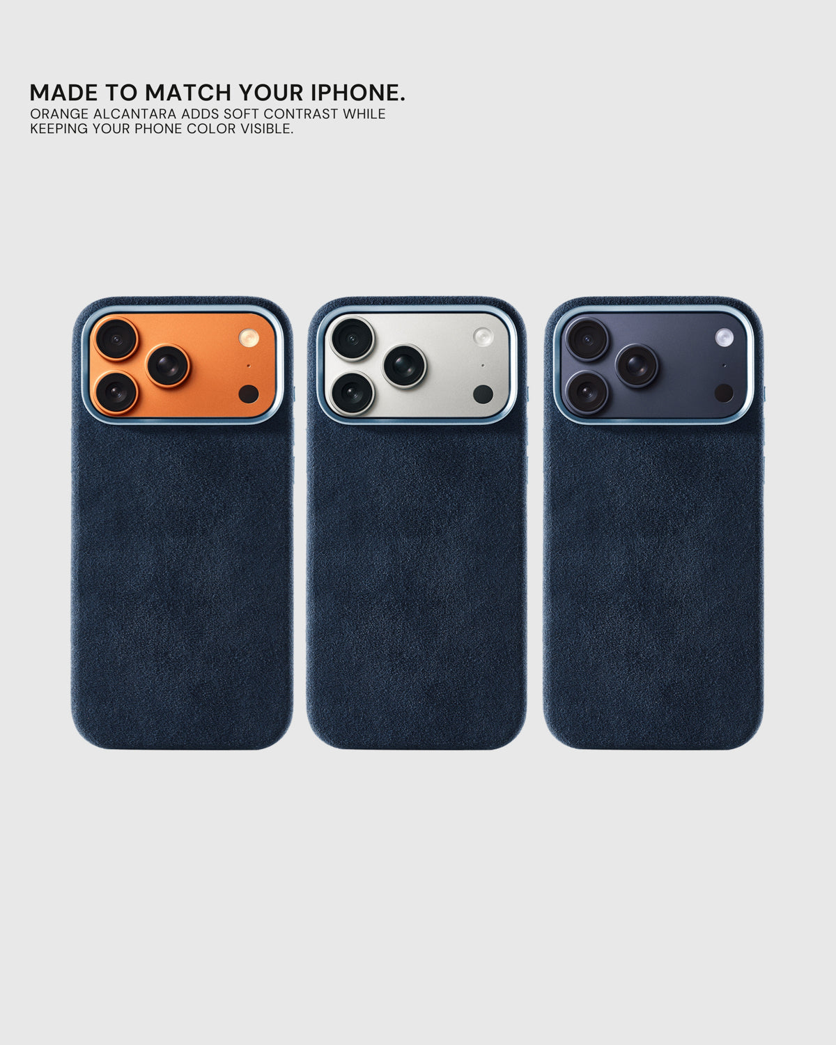 ALCANTARA PHONE CASE — COBALT