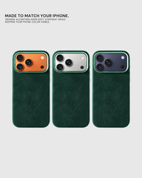 ALCANTARA PHONE CASE — EVERGREEN