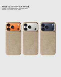 ALCANTARA PHONE CASE — SAND