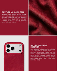 DENIM PHONE CASE — RED