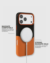 WALLET PHONE CASE — BLACK ORANGE