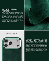 ALCANTARA PHONE CASE — EVERGREEN