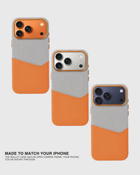 WALLET PHONE CASE — GREY ORANGE