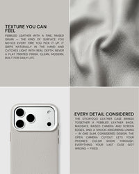 TEXTURED LEATHER CASE — GRAY