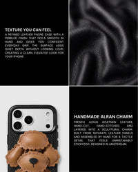 POODLE CHARM CASE — BROWN