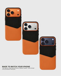 WALLET PHONE CASE — BLACK ORANGE
