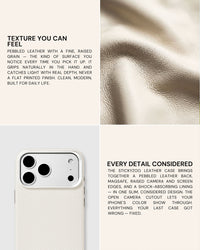 TEXTURED LEATHER CASE — WHITE