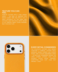TEXTURED LEATHER CASE — YELLOW