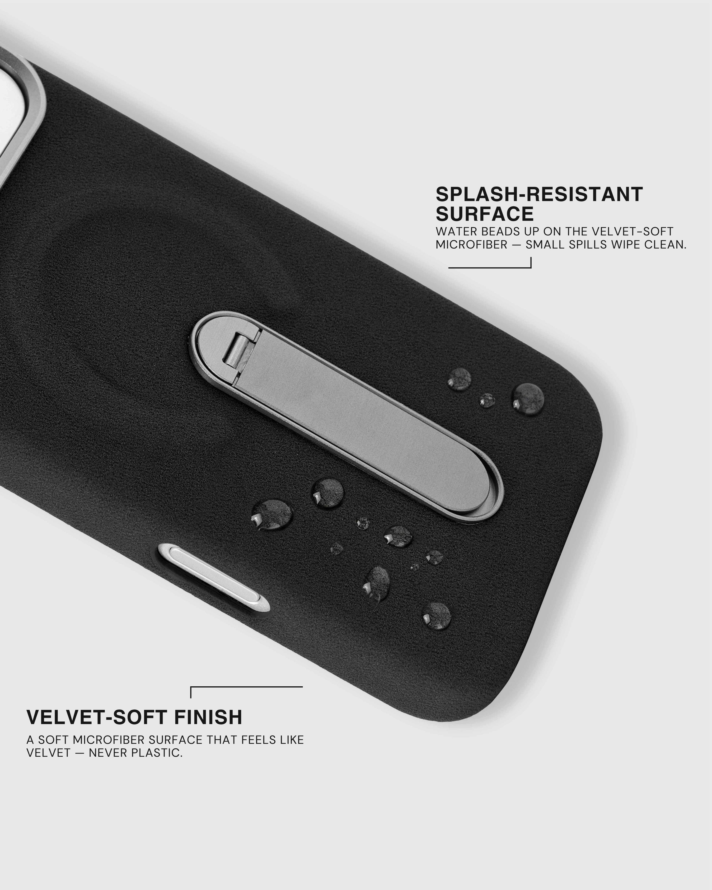 STAND PHONE CASE — BLACK