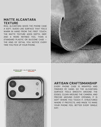 ALCANTARA PHONE CASE — ASH