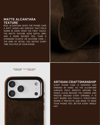 ALCANTARA PHONE CASE — ESPRESSO