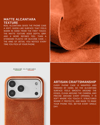 ALCANTARA PHONE CASE — EMBER