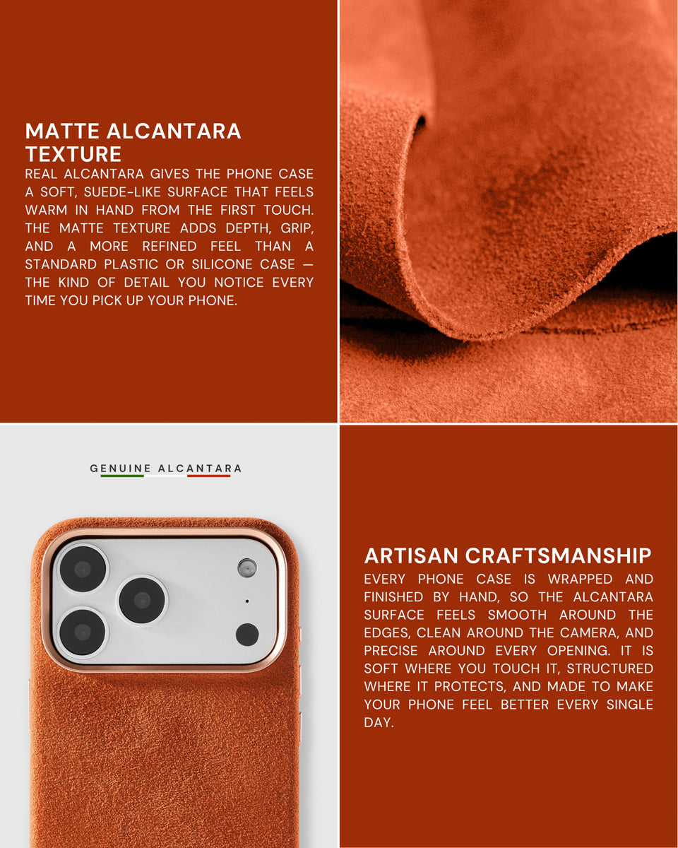 ALCANTARA PHONE CASE — EMBER