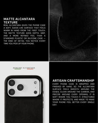 ALCANTARA PHONE CASE — BLACK