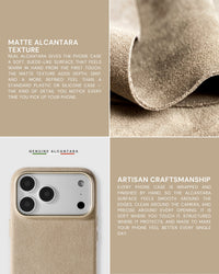 ALCANTARA PHONE CASE — SAND