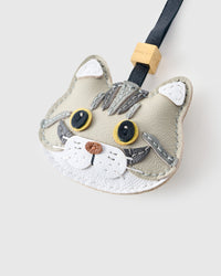 AMERICAN SHORTHAIR CAT CHARM – SILVER TABBY EDITION