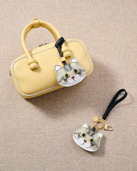 AMERICAN SHORTHAIR CAT CHARM – SILVER TABBY EDITION