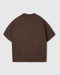 KHAKI TEDDY CHECK-EAR NA PALAMUT NA T-SHIRT