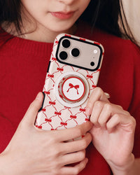 RED BOW LATTICE PHONE CASE