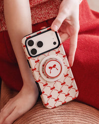 RED BOW LATTICE PHONE CASE