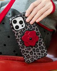 LEOPARD RED BLOOM PHONE CASE