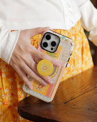PATCHWORK FLORAL PLATE PHONE CASE