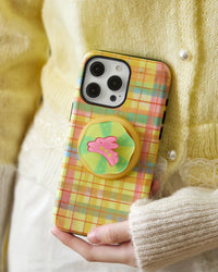 PLAID BUNNY POP PHONE CASE