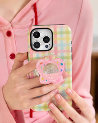 Pastel Flower Plaid Na Case Ng Telepono