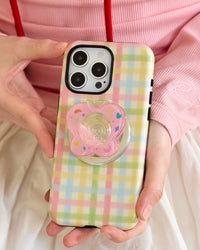 Pastel Flower Plaid Na Case Ng Telepono